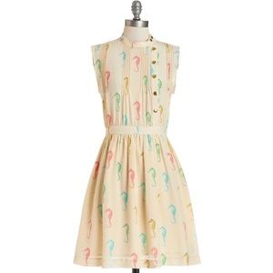 Lauren Moffatt Seahorse Pintuck Dress
